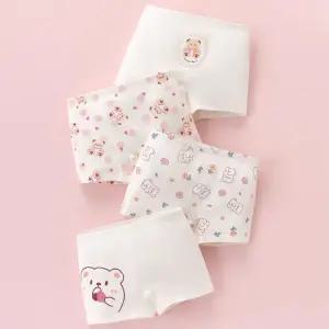 백곰이 여아 아동팬티[4매입] 유아사각팬티 드로즈팬티세트 어린이면속옷 아기 키즈 주니어드로우즈