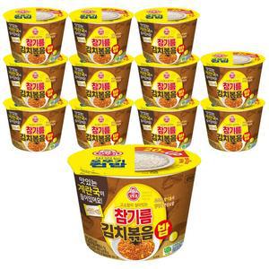 오뚜기 컵밥 참기름 김치볶음밥 264g, 12개