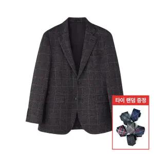 [롯데백화점]맨잇슈트 그레이 을혼방 체크 포멀핏 추동 재킷 (308) + 타이증정