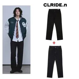 [롯데백화점]클라이드앤 1+1 테이퍼드블랙진 + 테이퍼드인디고진 청바지