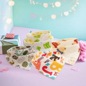 똑딱 스카프 아기 스카프빕 똑딱이 목수건 턱받이 침받이 유아 넥워머 산책 나들이 (5개)