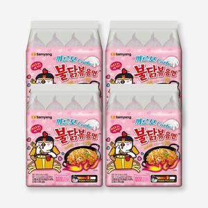 삼양 봉지 라면 까르보 불닭볶음면 130g 4입 멀티 4팩