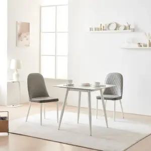 델리 A형 800 세라믹 2인용 식탁+의자2 DF925109