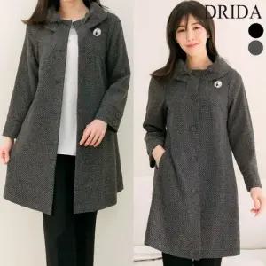 엄마옷 드리다 볼륨 빅 카라 빅사이즈 롱 자켓 코트 50-60대 중년여성 마담 하객 상견례 모임룩 옷선물