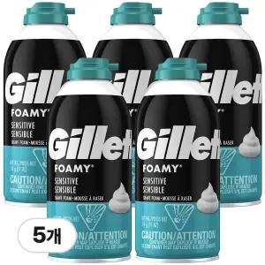 질레트 포오미 센서티브 쉐이빙폼 311g 5개 면도크림