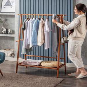 접이식 원목 행거 옷걸이 나무행거 수납 랙 목재 스탠드형