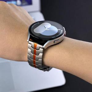 삼성 갤럭시 워치 7 6 5 4 44mm 프로 스트랩 스테인리스 스틸 시계줄 클래식 메탈 밴드