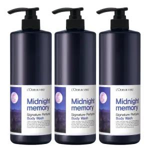 2 +1로더베르 퍼퓸 대용량 바디워시 미드나잇메모리 1L 3개