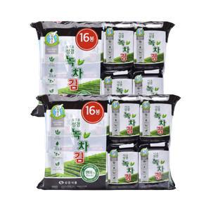 지도표 성경 녹차김 4g 16봉 x 2개