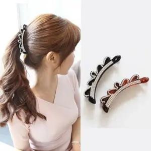 [VY] 여자 바나나핀 럭셔리 포니테일 큐빅 클래식 집게핀_17069470_588847