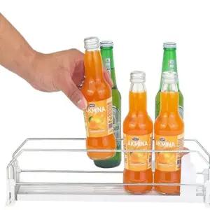 내구성 우수 조립식 슬라이딩 음료 생수 진열대 깔끔 냉장고정리대 냉장고진열대 음료진열대