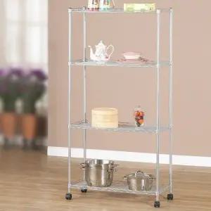 실버메탈랙 4단 아파트베란다선반 다용도실정리 수납 철제선반 조립식앵글 앵글