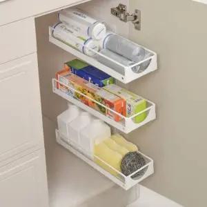 주방 하부장 슬라이딩 레일 양념 정리 벽선반 슬라이딩선반 레일양념정리대 양념선반정리대