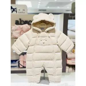 [압소바](본점)본점단독[압소바25년FW 임신출산백일돌선물] 브롱 심리스 다운 우주복 (A2522281) 아이보리