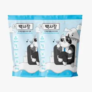 메온셀 백사장 가성비 고양이모래 무향 벤토나이트 6kg x 2개