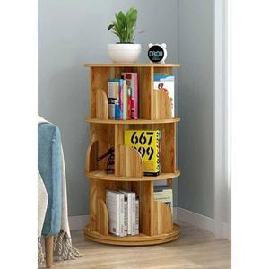 회전책장 원형 원목 러버피노 회전식 [맘스보드] 회전책꽂이 원형회전책장 4단 46지름