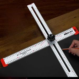 T자형 눈금자 목공 측정 앵글자 콤비 스크라이브 스크라이버 제도용 미니 목공도구 T자