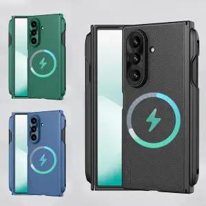 [유니커블]갤럭시 Z폴드7 닐킨 맥세이프 호환 마그네틱 힌지보호 S펜 수납 지문방지 슬림 범퍼 하드 케이스