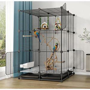 앵무새 대형 새장 조립식 앵무새장 둥지 카페 투명 학교 5종세트 1열 버드 스테인레스