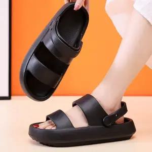 [오너클랜]남여공용 스트랩샌들 무지 심플슬리퍼 비치 여름커플샌들 슬리퍼 쪼리