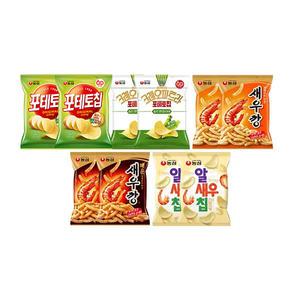 포테토크레오세트2(포테토칩오리지2,크레오파트라와사비2,새우깡2,매운새우깡2,알새우칩2)
