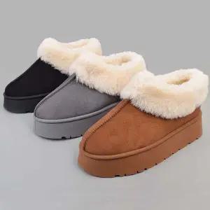 여성슬리퍼 클래식 통굽 털슬리퍼 캠핑 사무실 실내화 방한화