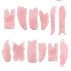 다용도 천연옥 괄사 마사지기 페이스 케어 얼굴 목 근육 라인 셀프 관리 뷰티 스톤