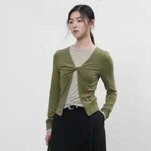 WOMAN 레이어드 트위스트 티셔츠 [3COL] / WBE3L01502