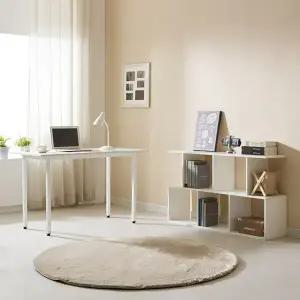 우아미가구 이예 원룸 서재 책상 2단 책장 세트