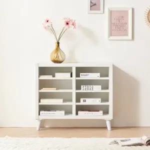 우아미가구 유티 정리 책꽂이 서류함 4단 책장 840