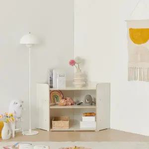 우아미가구 이리 다용도 코너형 2단 책장 800