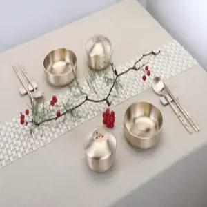 화담 방짜 유기 오색꽃망울 2인 반상기/항균99.9%