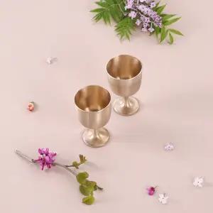 (1+1한정)화담 방짜 유기 미니 고블렛 잔 자체살균