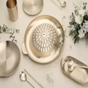 화담 방짜 유기 불고기판 고기 구이판 항균력99.9%