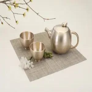 화담 방짜 유기 주전자 찻잔 술잔 세트(평창올림픽)