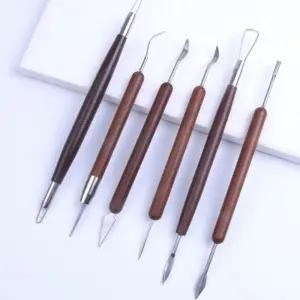 조소 점토 도예 스컬피 스크래퍼 도구 6종 조각도구 조소도구 클레이도구