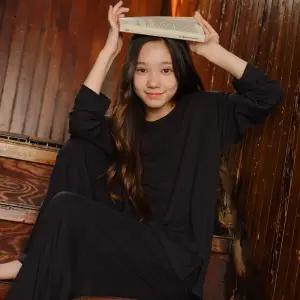 마밤 MSMV 피치기모 아동 주니어 잠옷 초등학생 파자마 내의 실내복 세트 라운드블랙