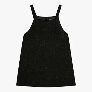 [셀러허브 1][셀덴] 블랙 트위드 미니 원피스_EDOW23804