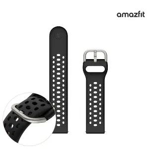 어메이즈핏 스포츠 실리콘 펀칭 20mm 블랙 (가볍고 통기성 향상 스트랩)-블랙-ISK