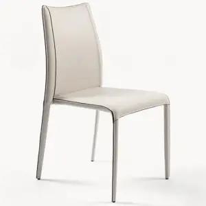 하조이 이탈리아식 안장가죽 식탁의자 커피의자 방수 2pcs 2개 멜란지 그레이