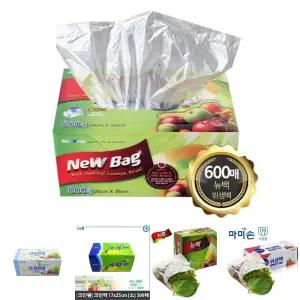뉴백 600매 25x35 중형 위생백 대용량 비닐봉지/크린백/위생팩/투명/비닐/봉투/위생/크린팩/일회용/투명백
