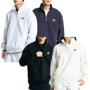 뉴발란스 공용 TEAM STACKED 기모 반집업 맨투맨 4종 택1