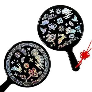 한국체험 문화행사용 전통문양 자개손거울 만들기 5개/ 엄마표미술 모둠수업 특별활동