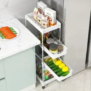 슬라이딩 틈새 트롤리 B-073 틈새선반 3단선반 4단선반 미니선반 트롤리수납함 이동식트롤리