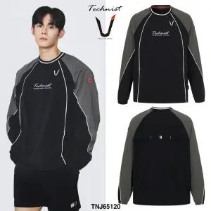 테크니스트 배드민턴 상의 긴팔티 아노락 바람막이 자켓 블랙 그레이 TNJ65120 남성 여성 남녀공용