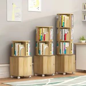 회전 책장 이동식 북타워 책꽂이 인테리어 바퀴달린