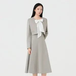 [케네스레이디](대구신세계)[BYLYNN][케네스레이디]모브 리본 원피스 EWOPPK0300