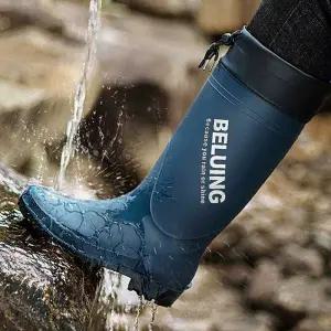 남성 산행 장화 워터 방수 낚시 부츠 뱀장화 벌초 미끄럼방지 블루 1. 블루 39