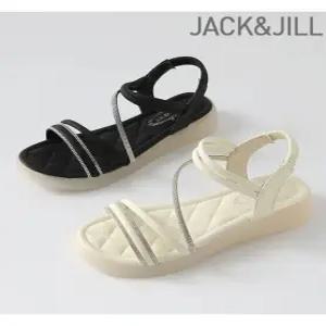 [잭앤질]잭앤질 큐빅 스트랩 밴딩 퀼팅샌들(JB4Z356)