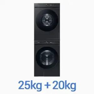 삼성전자 비스포크 그랑데 AI WF25CB8895BV + DV20CB8890BV 세탁기 건조기세트 블랙 상하 삼성물류 재고보유si